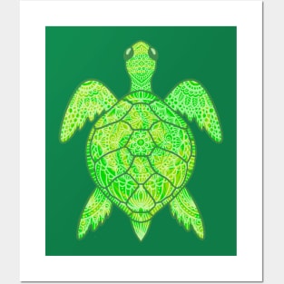 Zen Mandala Turtle Posters and Art